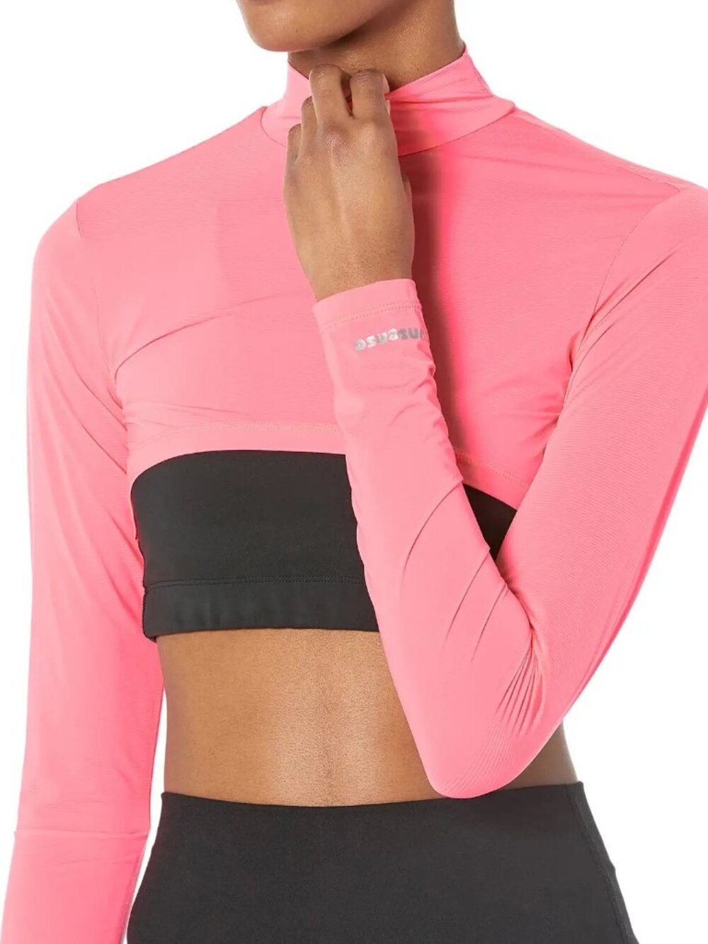 Jamie Sadock Sunsense SPF 35 Long-sleeve Mock Neck Crop Layering Top M NWT
